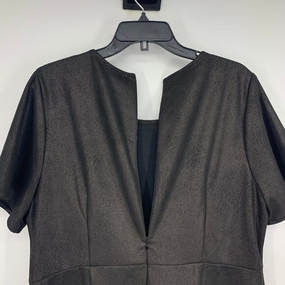 Skies are Blue Dress Sadie Faux Suede Black Ruffle Short Sleeve - Picture 12 of 13